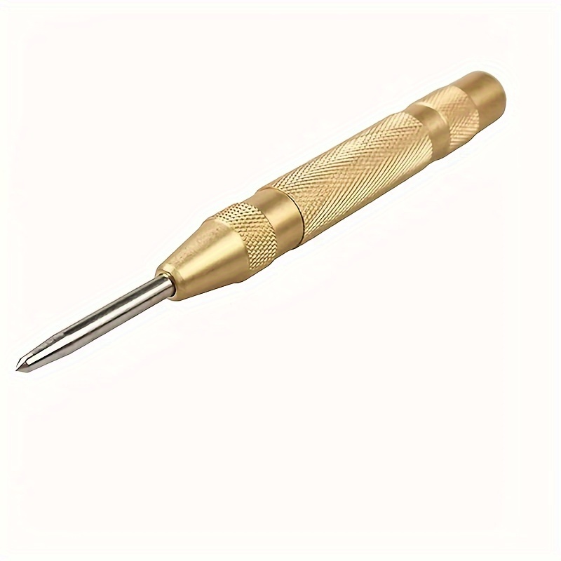 Image of 5-inch Automatic Center Punch With Spring Mechanism - Steel, Perfect For Marking And Starting Holes - Suitable For Lovers And Professionals - Great For Wood And Metal