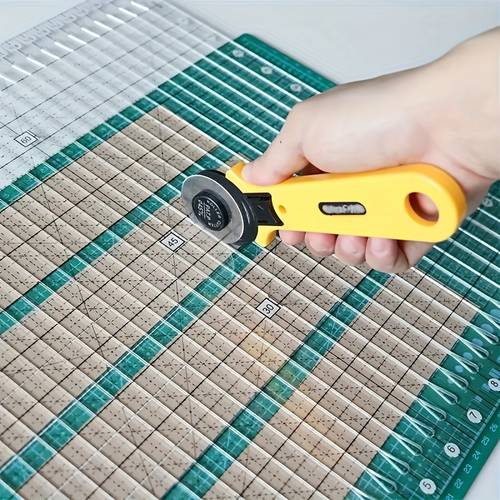 6inch and 10inch acrylic ruler with dual scale centimeters and inches diagonal cutting guide lines and white sewing template tool for diy crafts precision fabric cutting and crafting tools clear measurement scale
