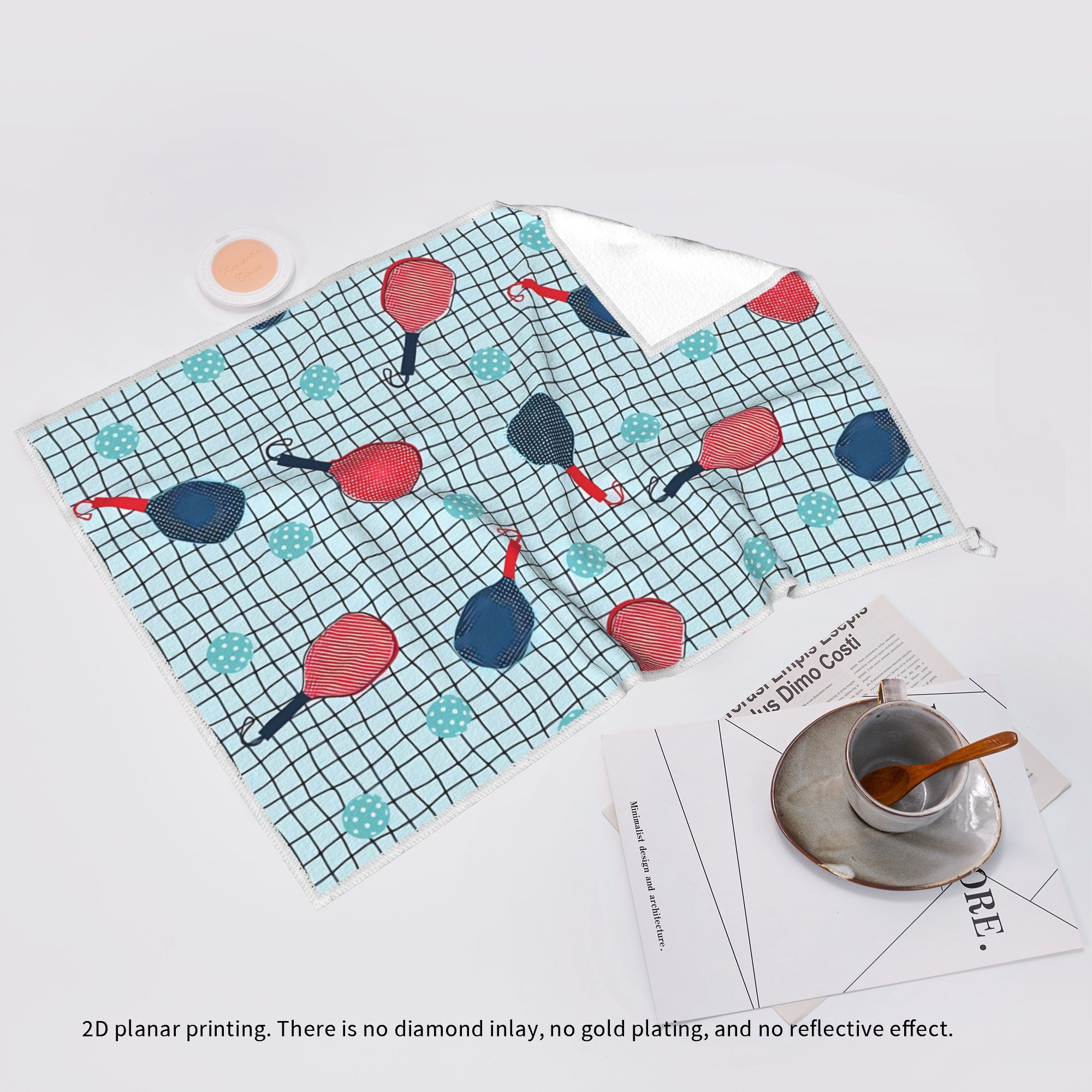 TEMU Beautiful High-quality Towels With A Blue Pickleball Theme, And A Great Gift For