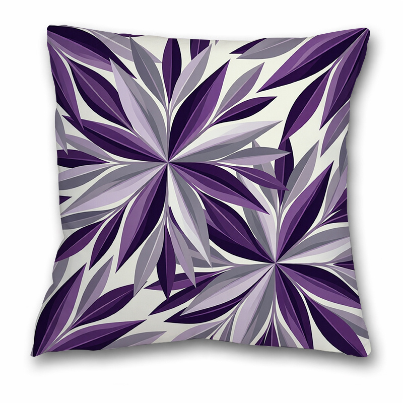 TEMU Housses de coussin décoratives, coussins à motif de feuilles avec de feuilles, violet - Ton . Polyvalentes pour salon, canapé, chambre,