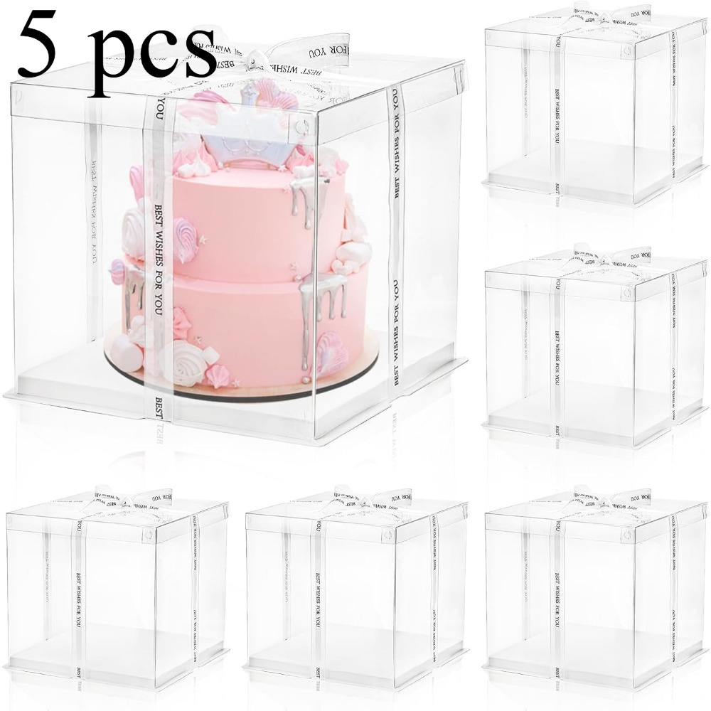 

5pcs Clear - 2-, 10x10x10 , - , For Birthdays, Weddings &