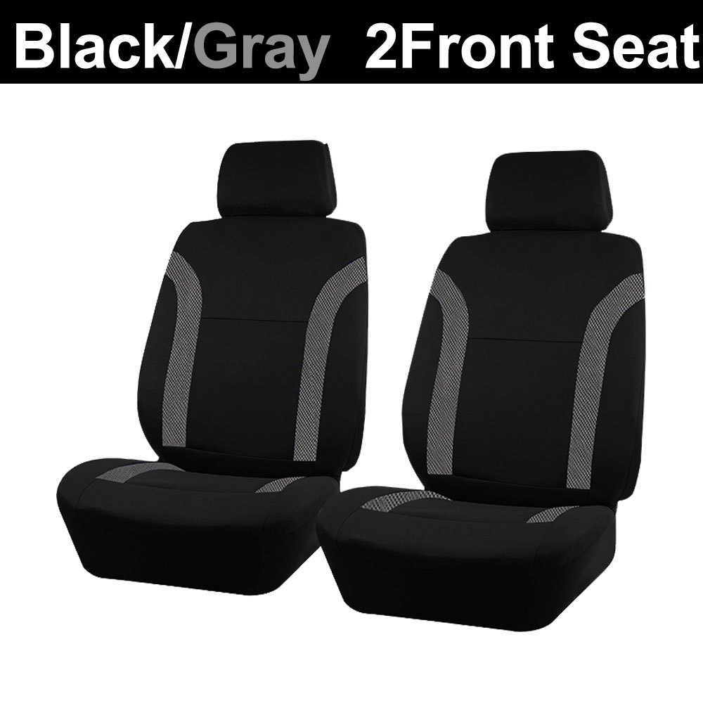 TEMU 2pcs Universal Car Seat Covers, Color- Fashion Style Full-coverage With Airbag Cutouts, Fits Sedans & Suvs, Use