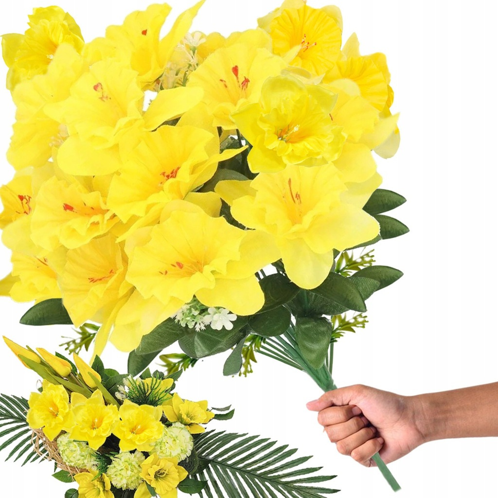 TEMU Bouquet Of Flowers Flowers 16 Branches Artificial Cemetery Decoration