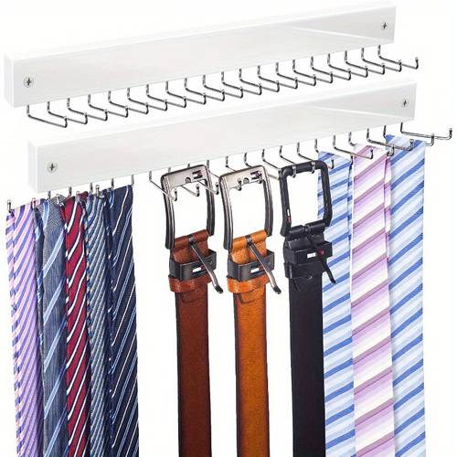 2in pack tie organizer belt organizer wall mounted space saving belt hanger for closet belt tie holder for closet organizer storage