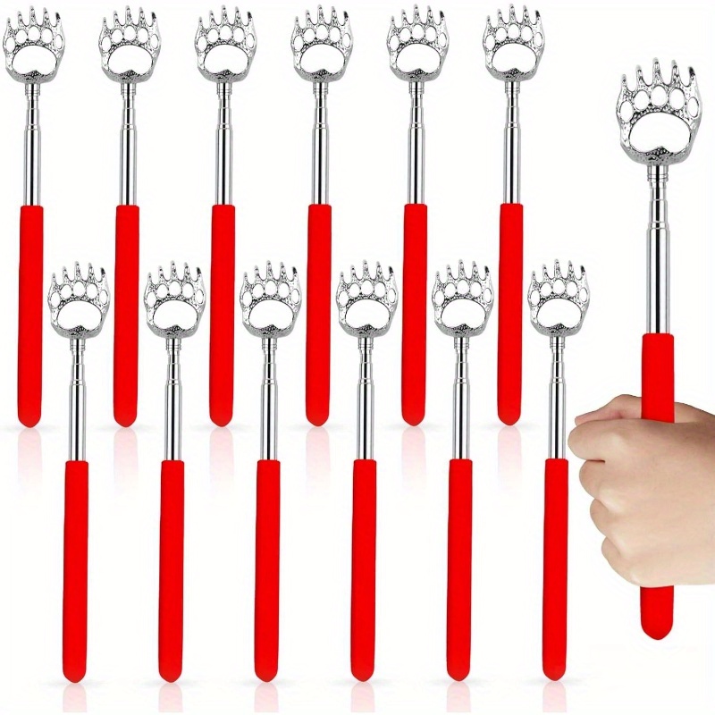 12pcs extendable   back scratcher - portable massager with rubber handles,   design, ideal for adults, bulk stocking stuffers, bingo game prizes, and relaxation, back scratcher for adults,   design, durable construction Product details 0