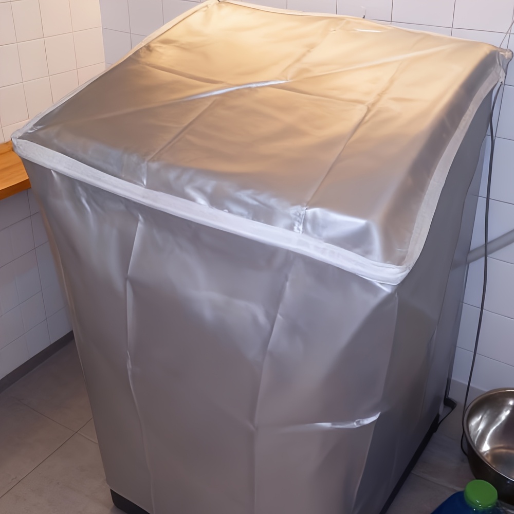 TEMU 1 Gray Pulsator Washing Machine Cover, , Convenient Zipper Opening And Closing Design, For , Essential For Daily Use On Home (suitable For )