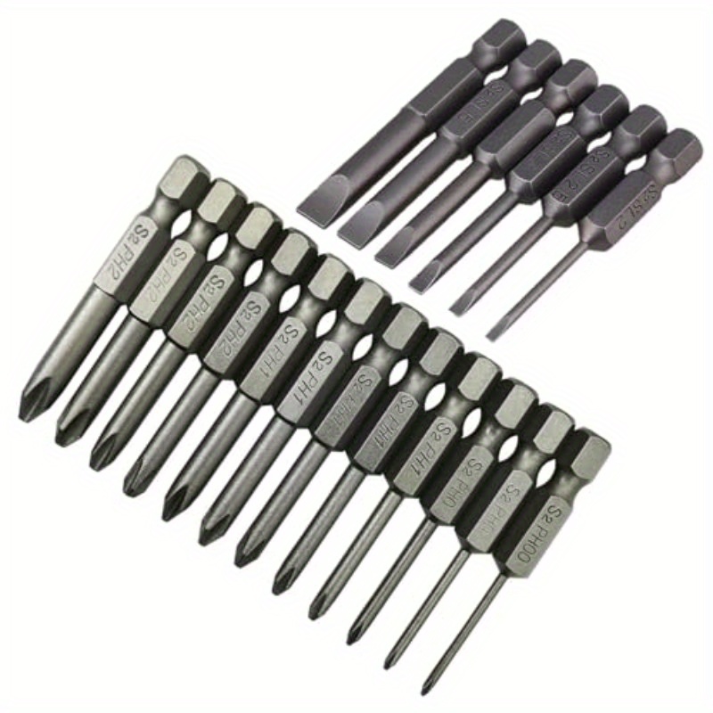 18pcs heavy-duty s2 steel magnetic screwdriver bit set with 1/4 hex shank & storage case - 2-inch long phillips/slotted bits, ph00-ph2 & sl4-sl6 sizes for diy, electronics, automotive repair - durable impact-resistant tool kit for home & (no power required), emergency professionals),  ,  ,  , precision tools,   design, diegrad tools, electronic hobbyists, garden tools Product details 1