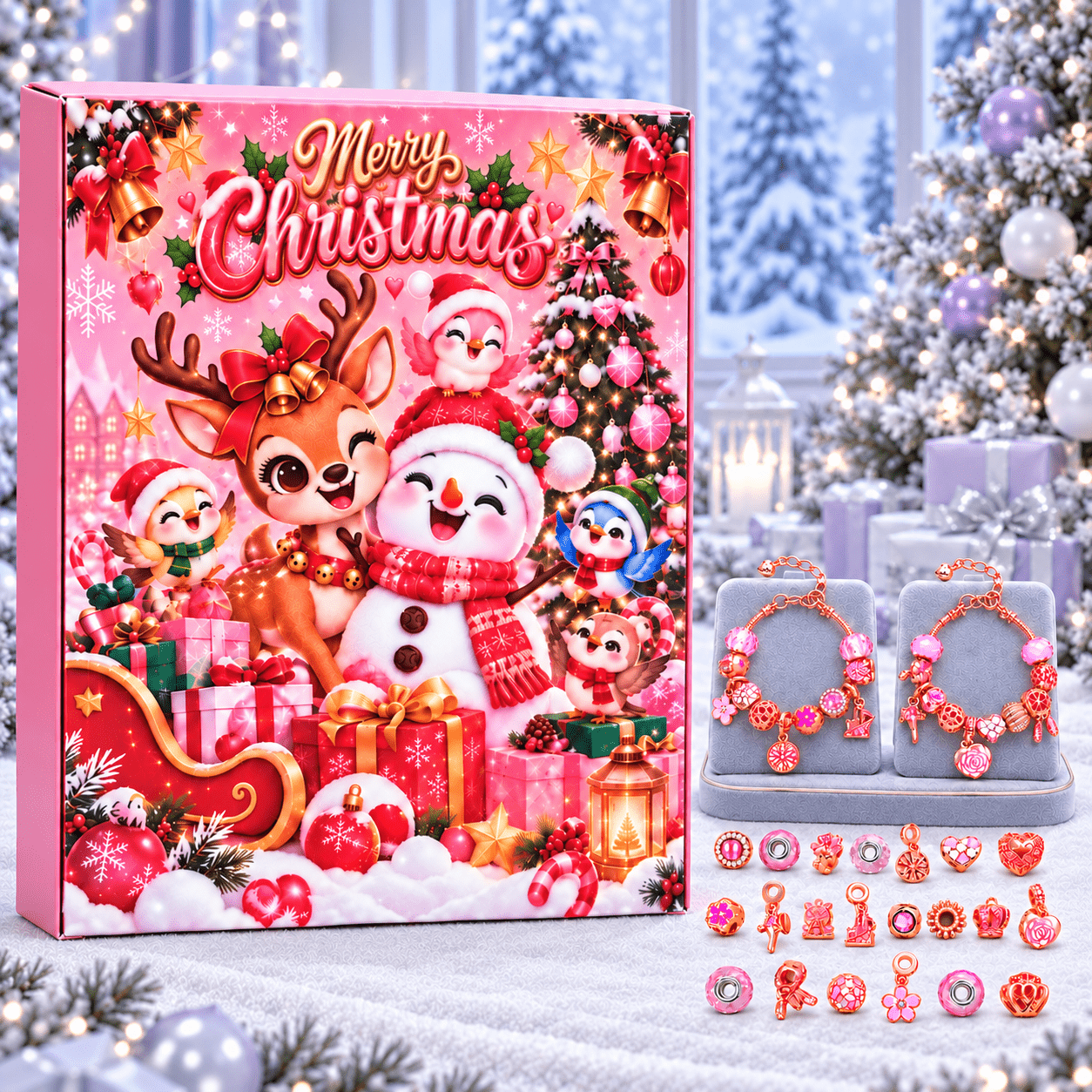 24pcs Christmas Advent Calendar, Holiday Countdown Gift