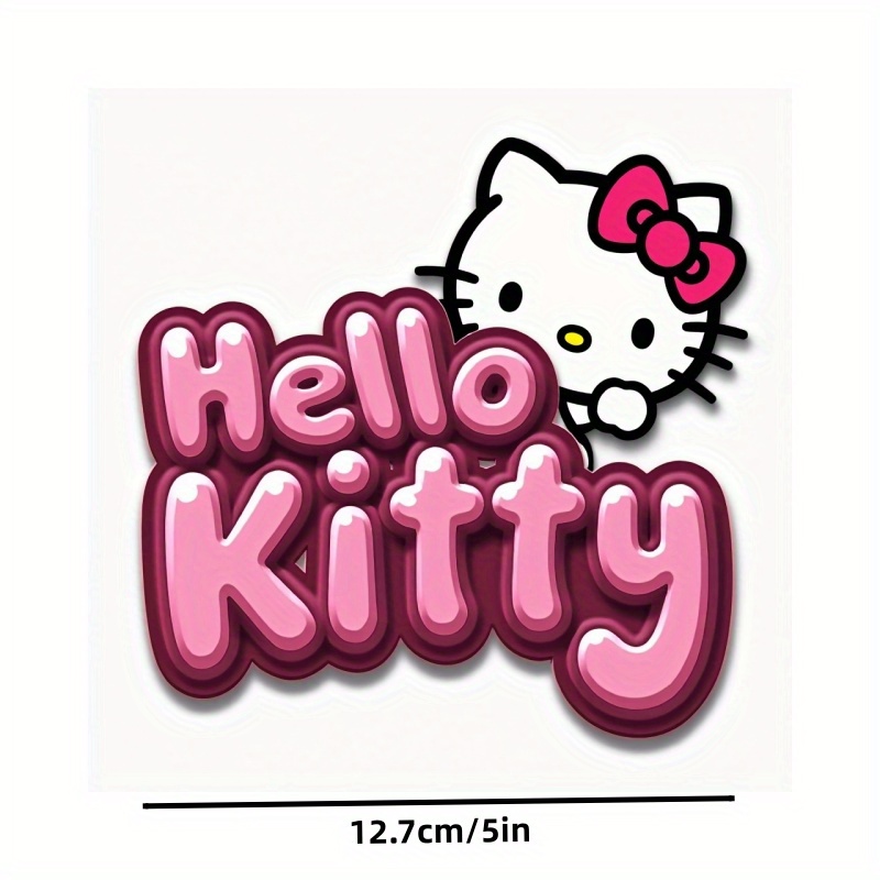 Hello Kitty Bubble Letter Stickers | Kawaii Pink Vinyl Decals - Waterproof Cute Alphabet Stickers For Laptops, Water Bottles, Scrapbooking - Hello Kitty Decorations By