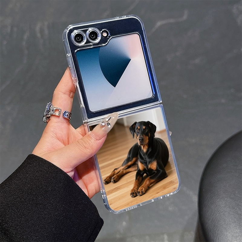 TEMU Phone Case: 1pc Custom Photo Personalized Smartphone Case, Magnetic Transparent Foldable Phone Cover, Tpu Soft Shell, Shockproof And Scratch-,