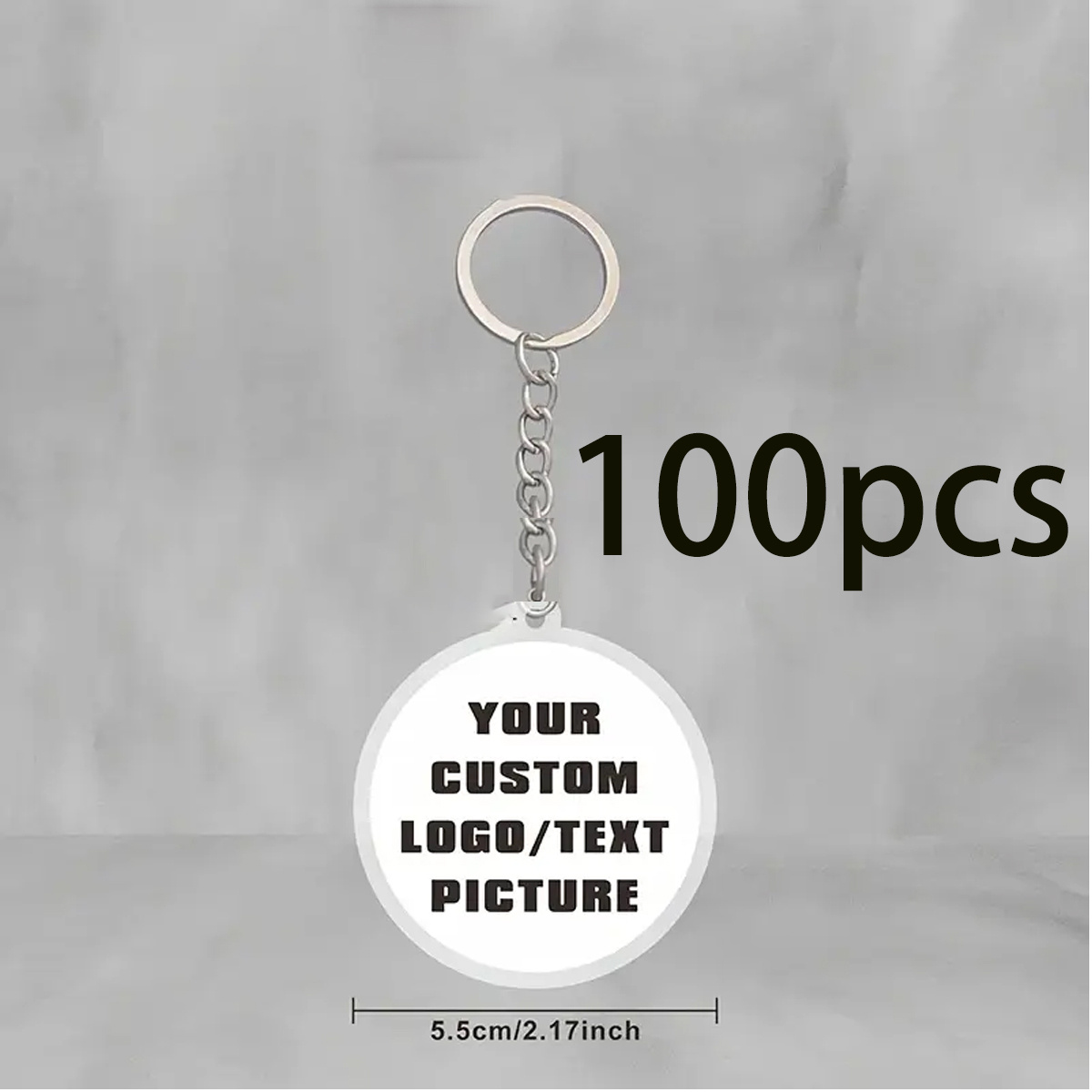TEMU Gift For Her/him 100/50/30pcs Customizable Acrylic Keychain, Durable Decorative Pendant, Suitable For Backpacks, Car Keys, Christmas Gifts,