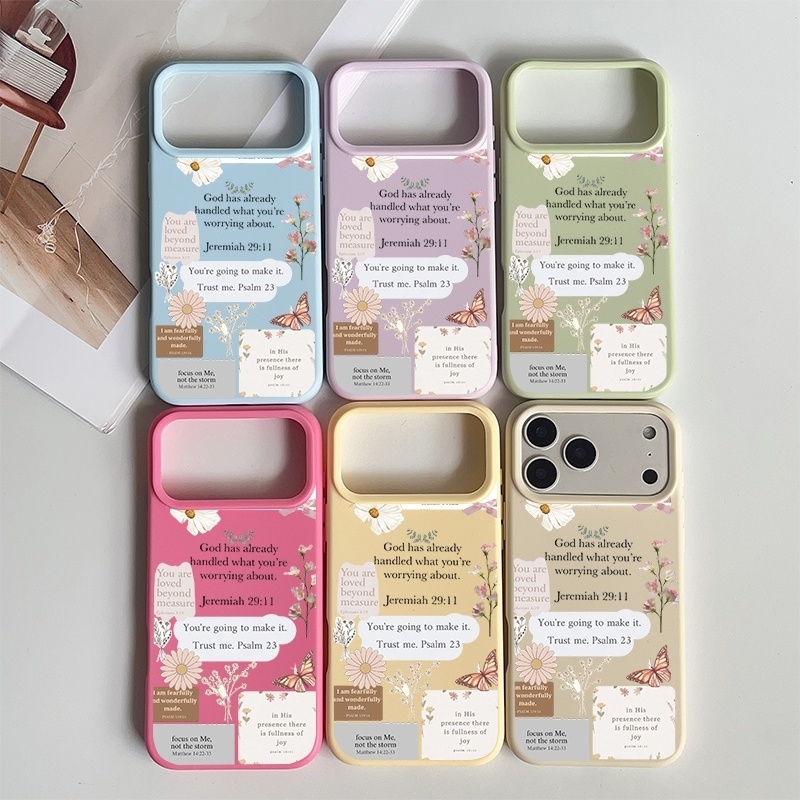 phone case compatible with iphone 11 12 13   17 pro   featuring a   and   collage of bible verses with shockproof design