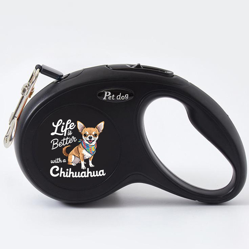 TEMU 1pc Retractable Dog Leash With Chihuahua & 