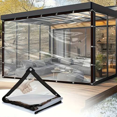 2 3 4 3 5m waterproof clear tarps with grommets duty outdoor rainproof covering solution ideal for henhouse porch canopy plant enclosure gardening and more