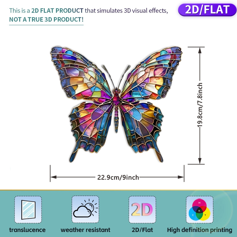 E-shop 2D Flach, 2D/FLACH, Fliesenaufkleber, Glasaufkleber, Heimdekorationsaufkleber Folien, Tiermotiv-Dekoraufkleber, Frühlingsstimmung, Bunte