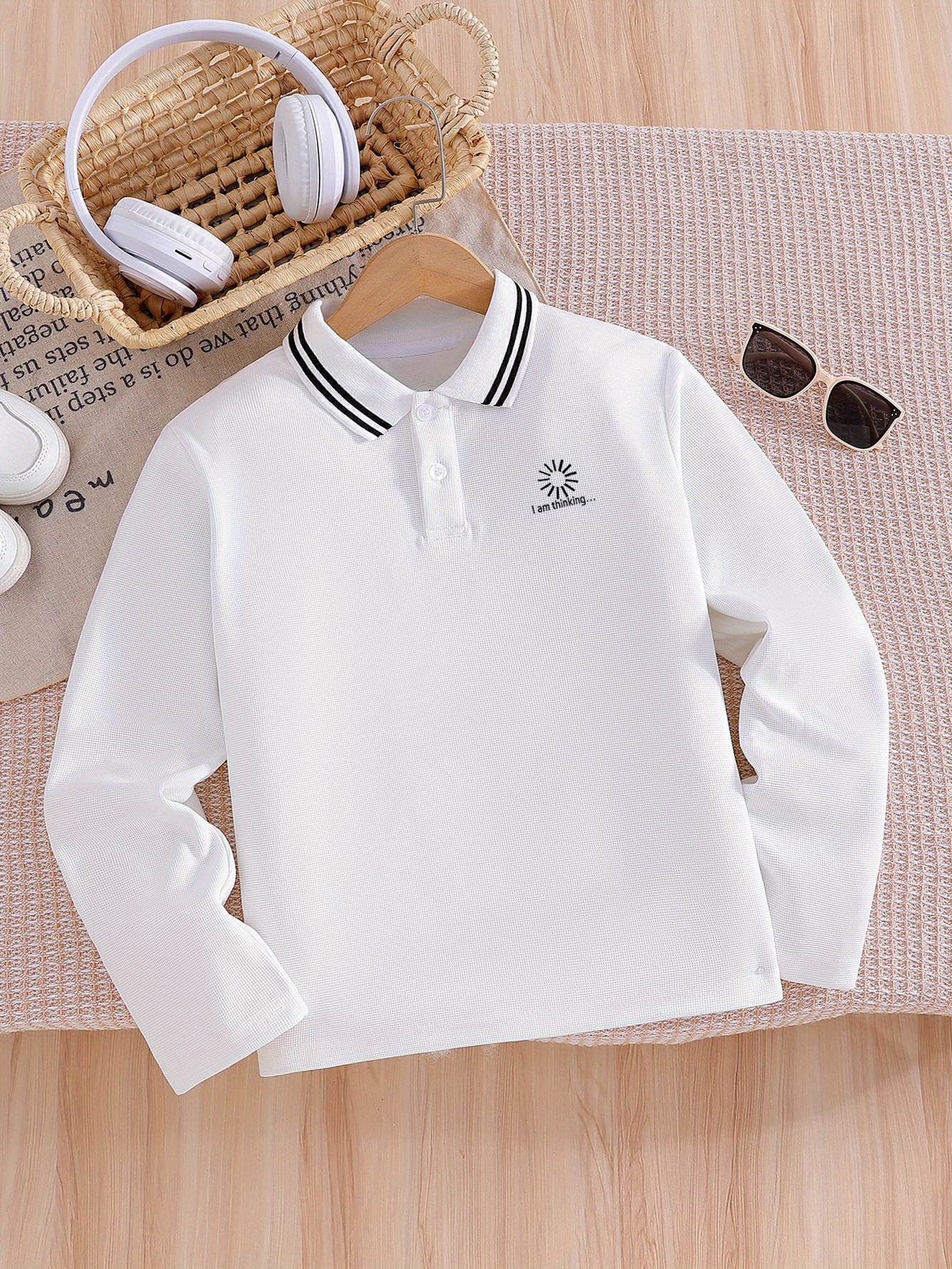 Full Sleeve Polo T Collar T Shirt For Kids Boys Soft Cotton Jersey
