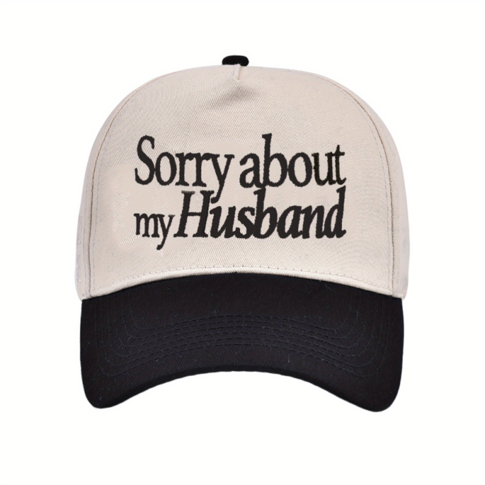 Sorry About My Wife&*; Embroidered Baseball Cap Adjustable, Sun  Protection Dad Hat for Men and Women, Polyester Design, Casual Headwear|