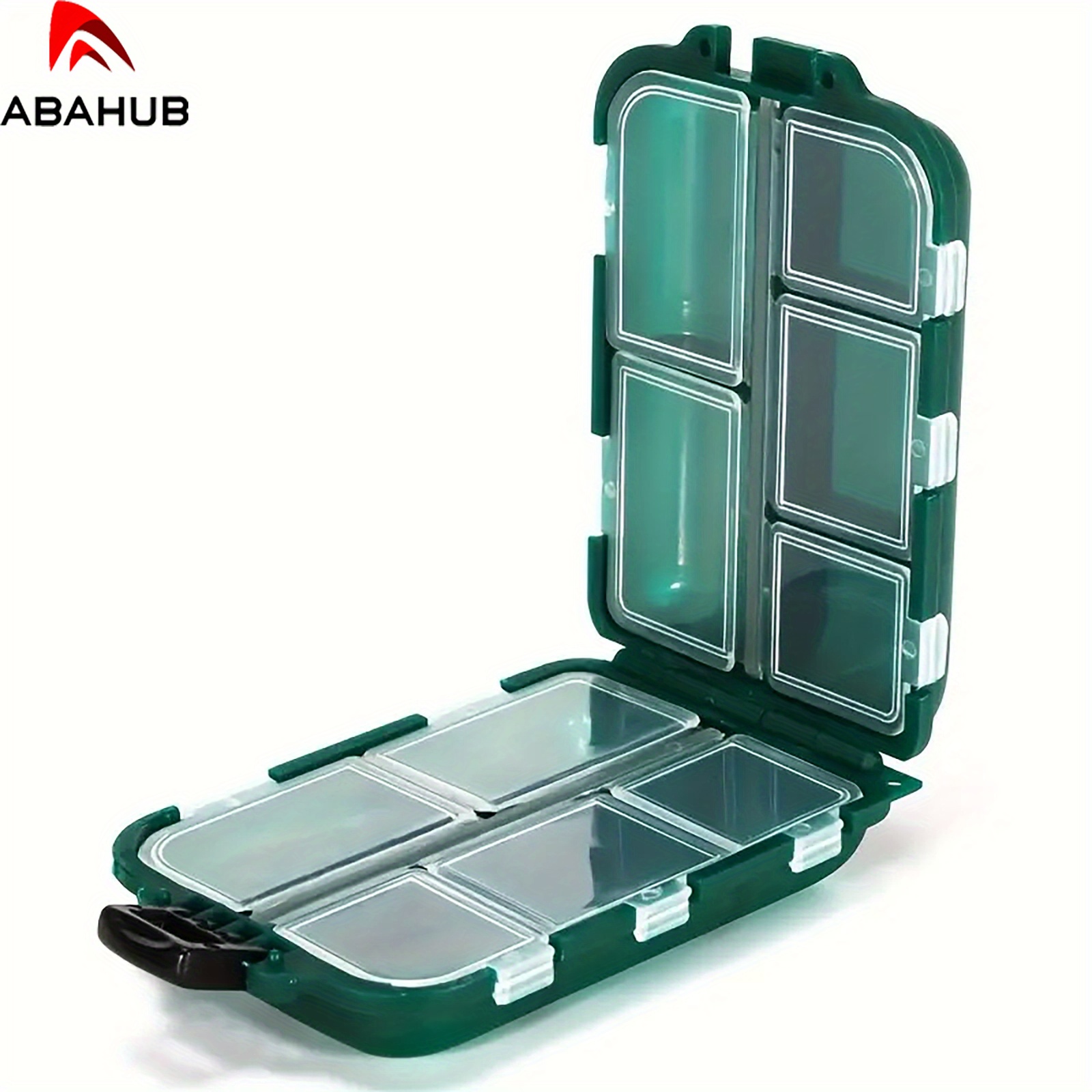 TEMU Abahub Large-capacity , Made Of Abs Material, For Storing Fishing Additions, With Separate Compartments For Easy Carrying