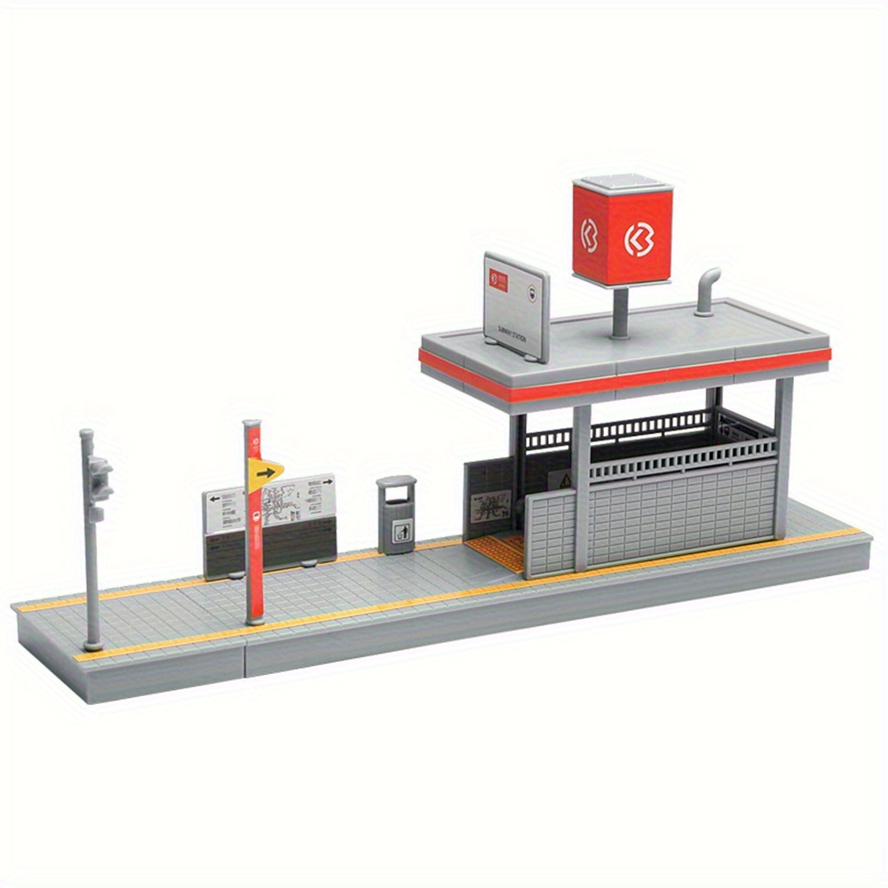 Model Railway Station /64 Ho Scale Building Model Train Scene Display Sand Table Landscape Diy Model Layout Kit