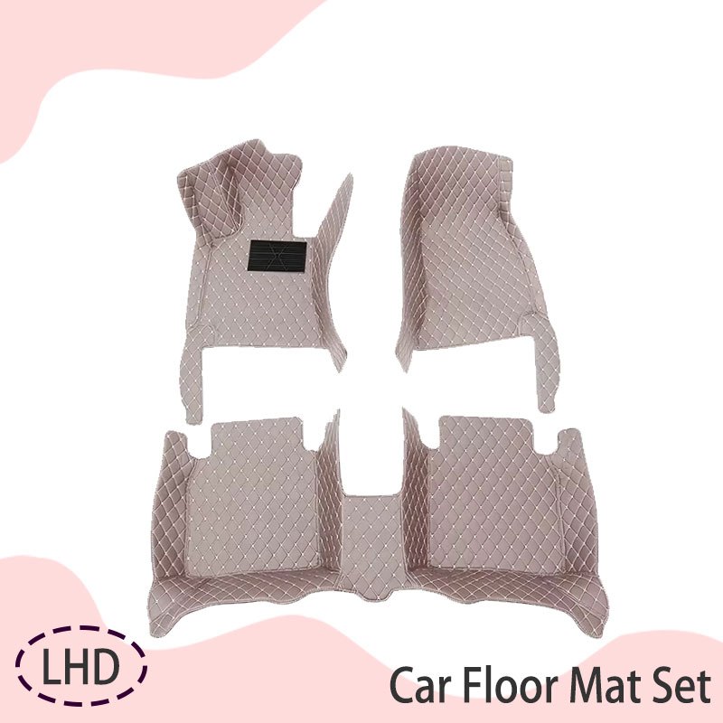 TEMU Car Floor Mats For Mercedes-benz W203 2000~2007, Premium Faux Pu Leather, Single Layer Design, Easy To Clean, Non-slip, Full Cabin Coverage