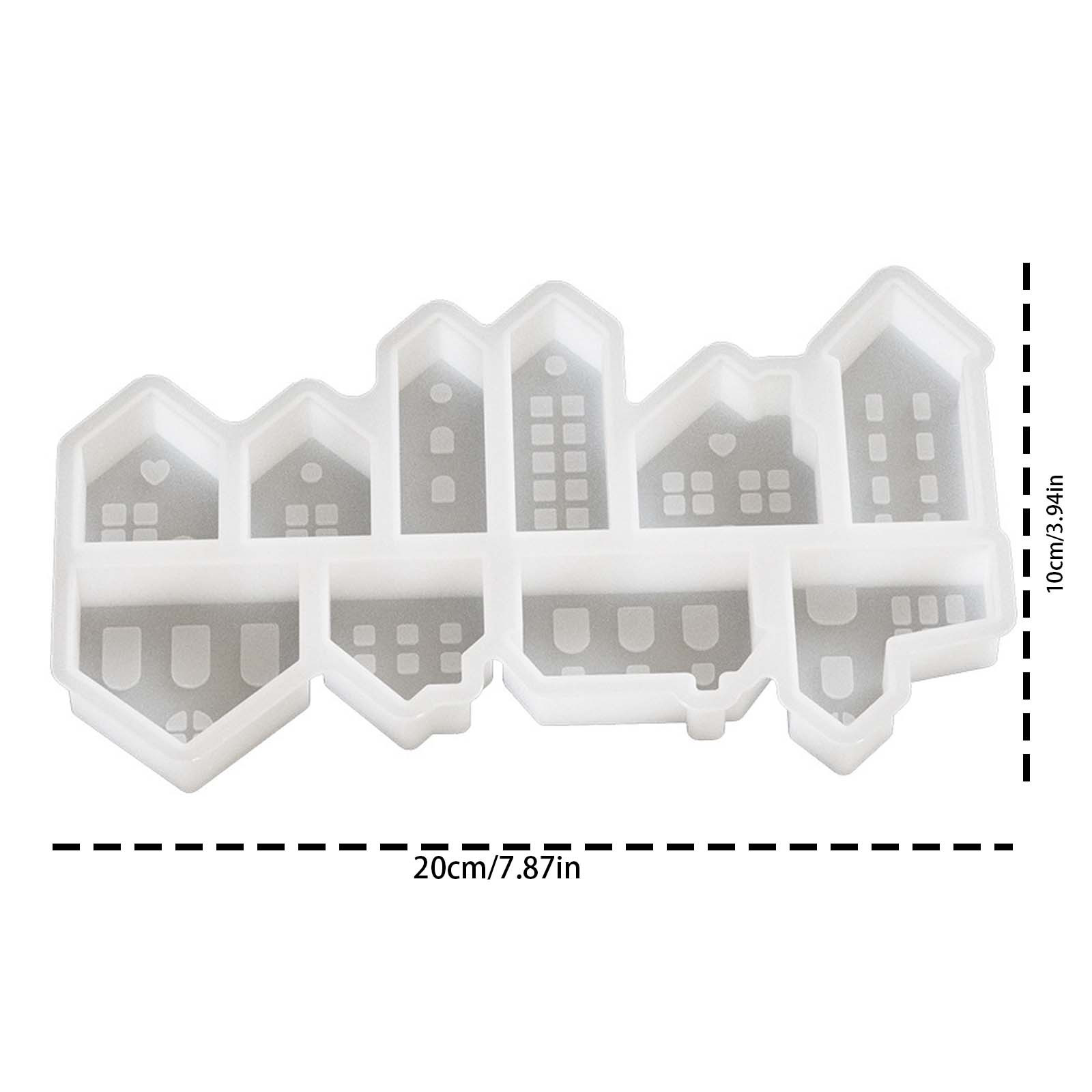 E-shop Wiederverwendbare 3D Silikon Hausform mit ineinandergreifenden Schichten und abnehmbarem Dach - Geeignet für Epoxidharz, Gips, Zement, Wachs,