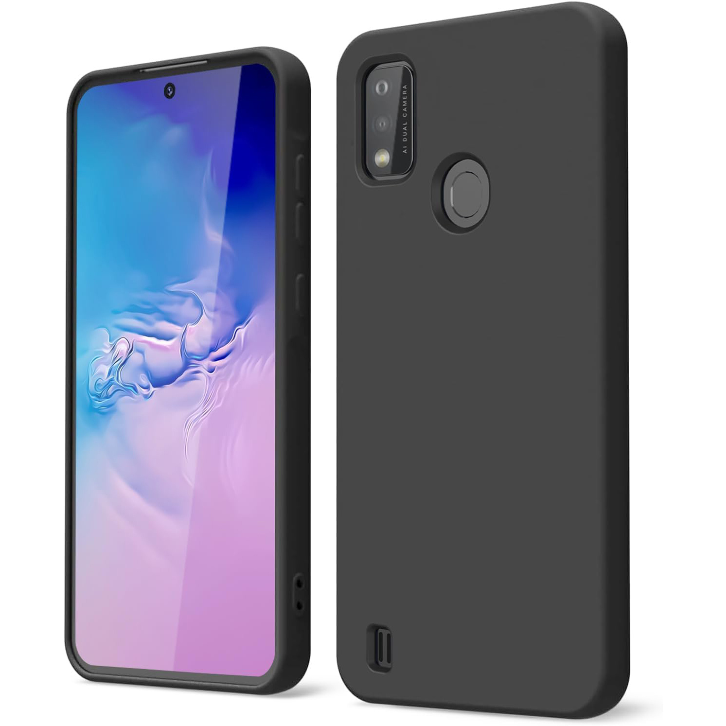 TEMU Funda para Teléfono - Funda para ZTE Blade A51, Funda de Silicona Suave Negra, Anti-Rayas a Prueba de Golpes, Cubierta Protectora para Teléfono