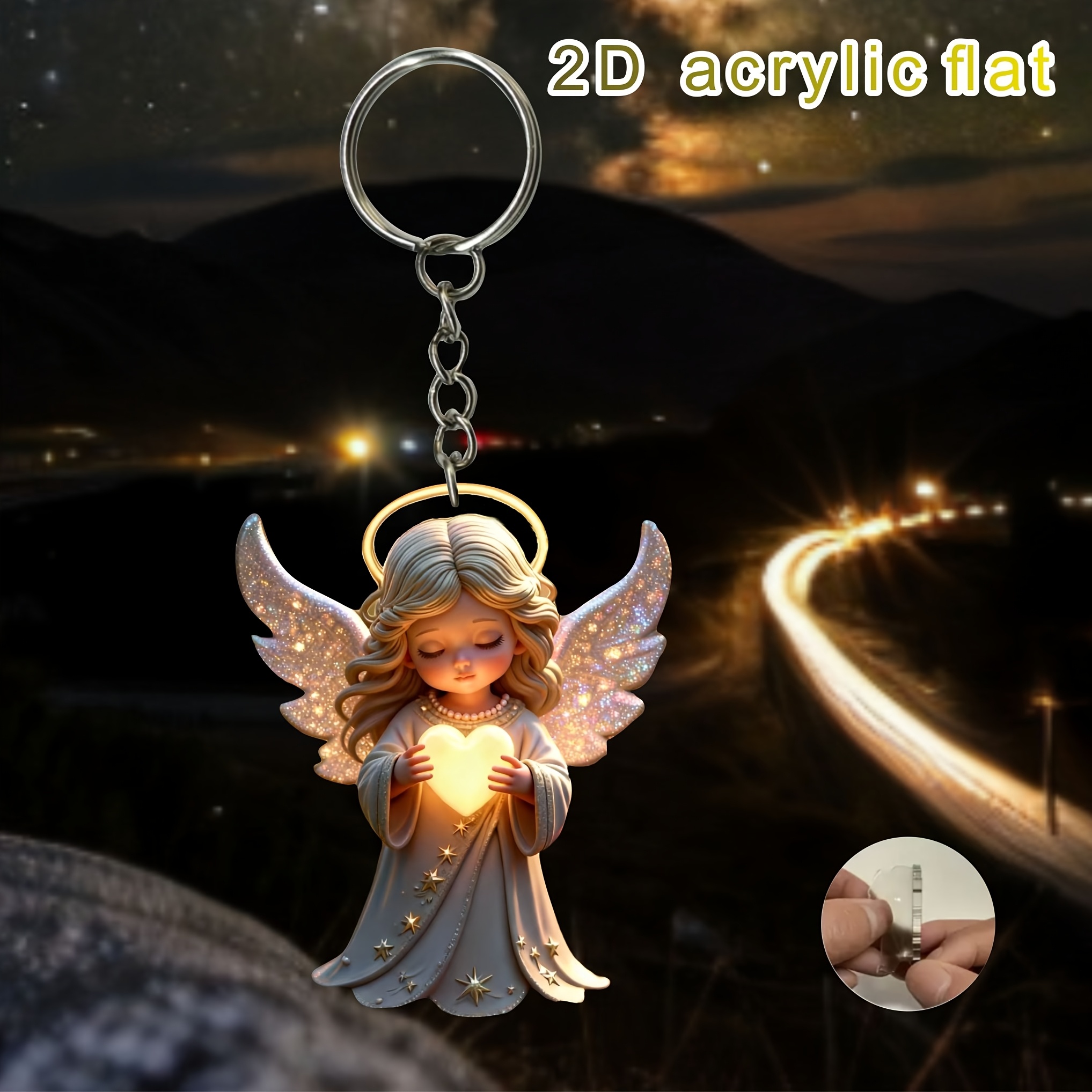 2d Flat Design - A 2d Motif, Keychain, Bag Accessory, Perfect Gift For