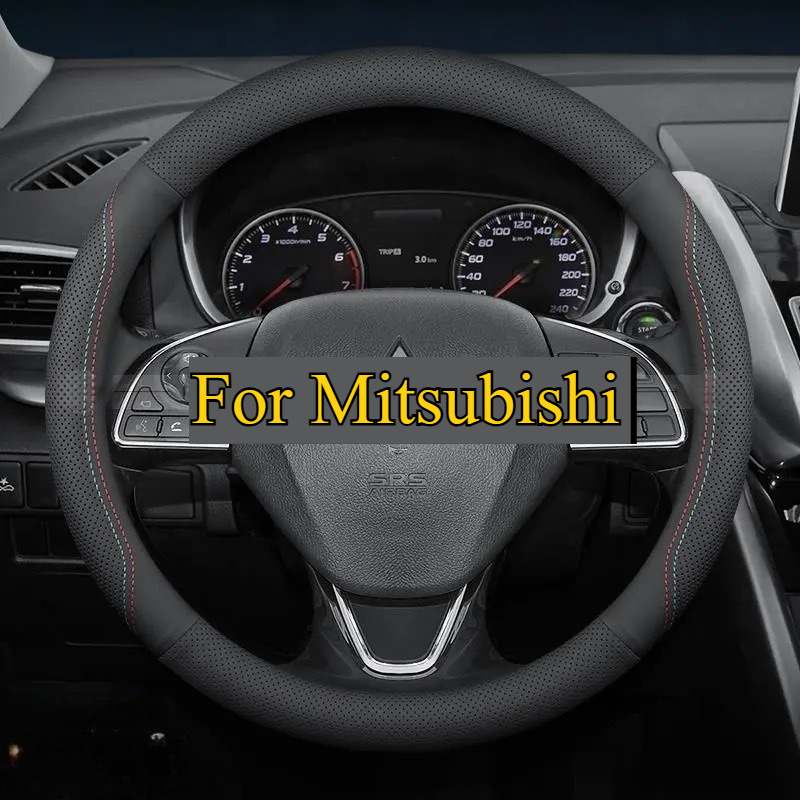 TEMU Steering Wheel Cover For | Size 37-38.5 Cm, Faux Leather With Breathable Holes