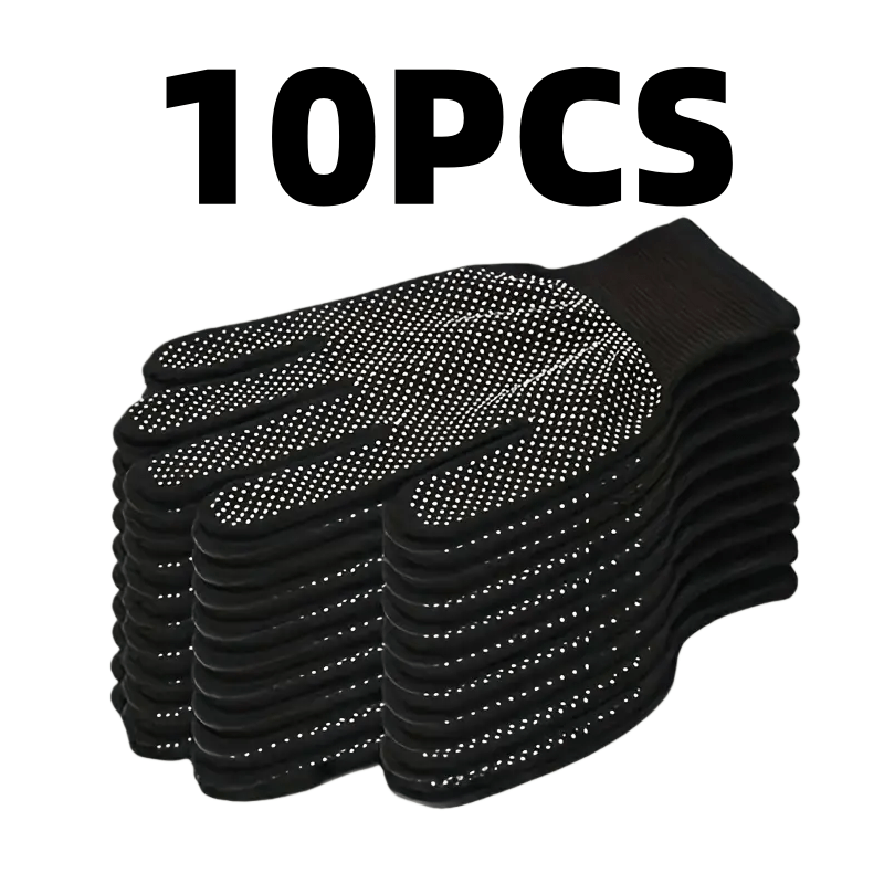 E-shop 10 Stück robuste, rutschfeste Nylonhandschuhe mit Struktur - Mehrzweck für Outdoor, Angeln, Landwirtschaft, Camping - Langlebige Handschuhe