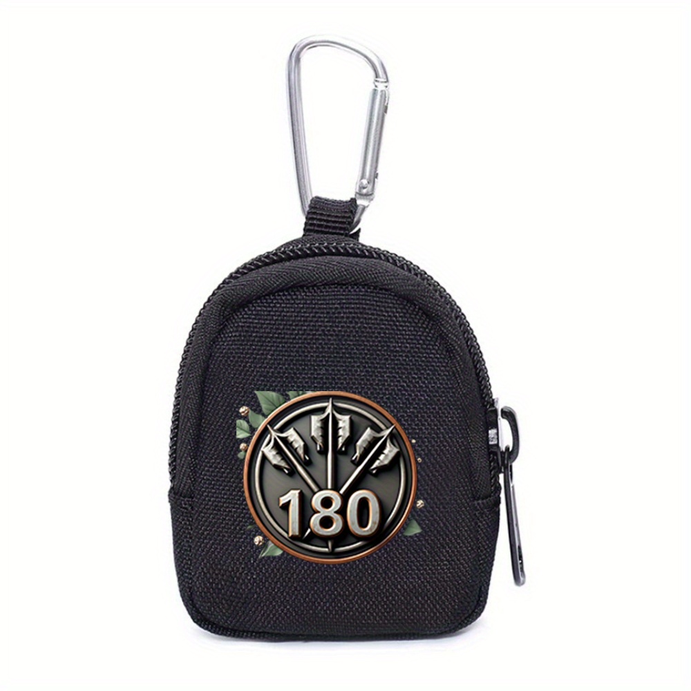 1pc Compact Zipper Wallet With Keychain - Heavy-duty , Secure Zipper Closure, Lightweight Organizer For Men, Mini Zipper Wallet