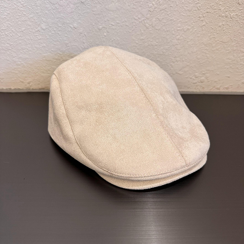 TEMU Solid Color Hat Women's Autumn And Winter Casual Versatile Shows Small Face Japanese Retro Reverse Wear Baseball Cap Beret