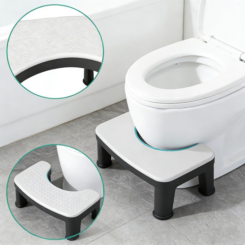 Image of Sturdy Toilet Stool With Reinforced Design, Non-slip And Stable At A 35° Angle, Collapsible For , Detachable With A Load Capacity Of 200 Kg, Ideal For Preventing Clogs In For Family Bathrooms