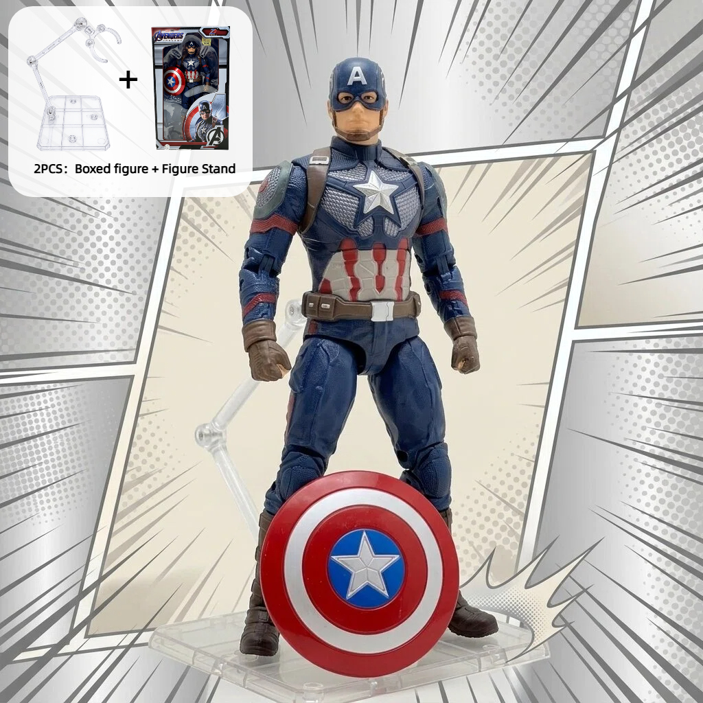 TEMU Collectible Model, 2pcs Boxed Figure - Collectible Action Figure + Figure Stand, Avengers Endgame Character Display Statue, Classic Desktop