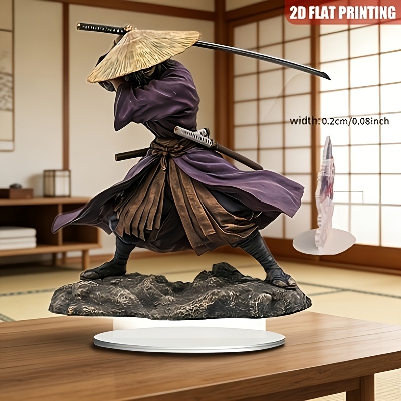 TEMU Décoration de Table Japonais Plat 2D - Ornement de Bureau Plat 2D en Acrylique Adapté pour Bureau, Fêtes à Thème, Pièce & Présentation de la
