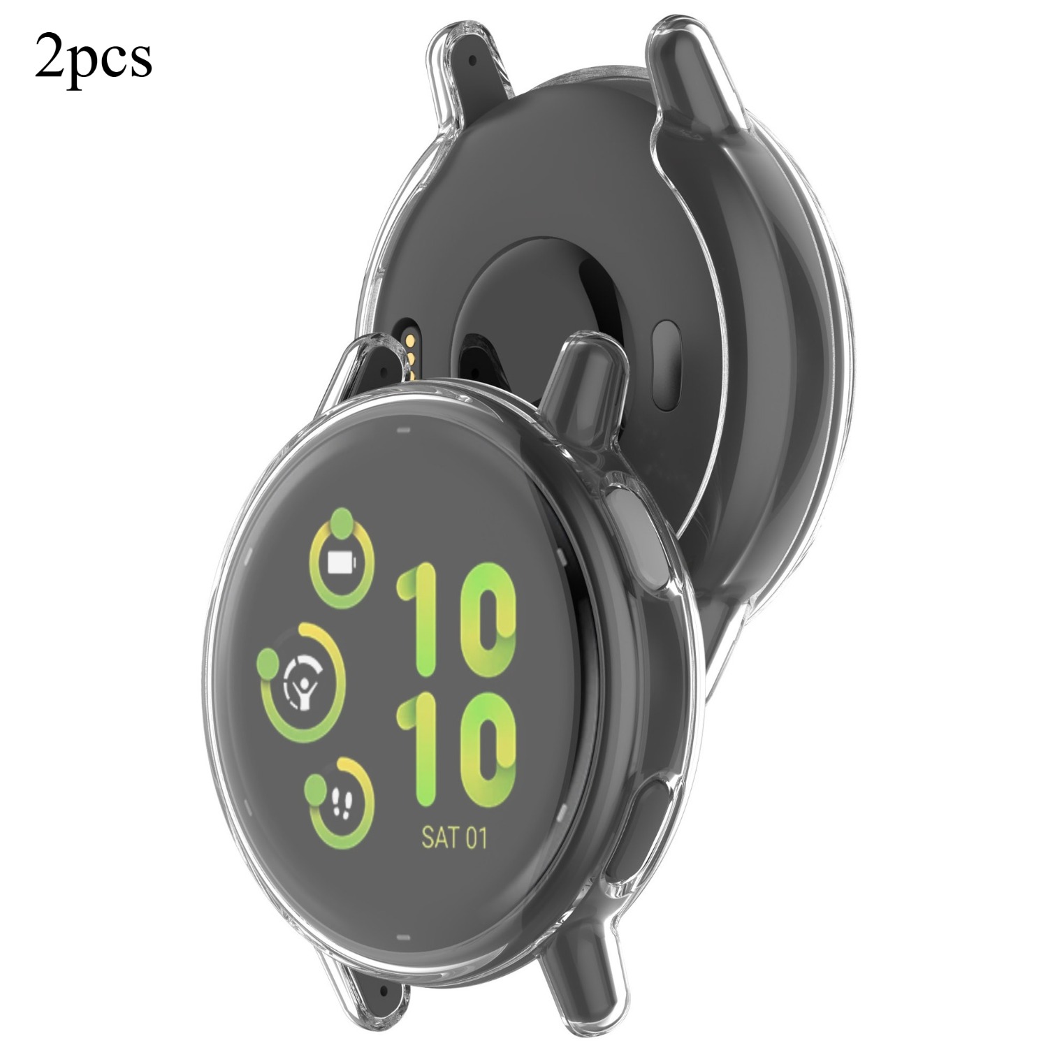 TEMU Paquete de dos, Adecuado para la carcasa del reloj 6/ 5, Protector de pantalla de cobertura total de TPU electrochapado, Múltiples colores