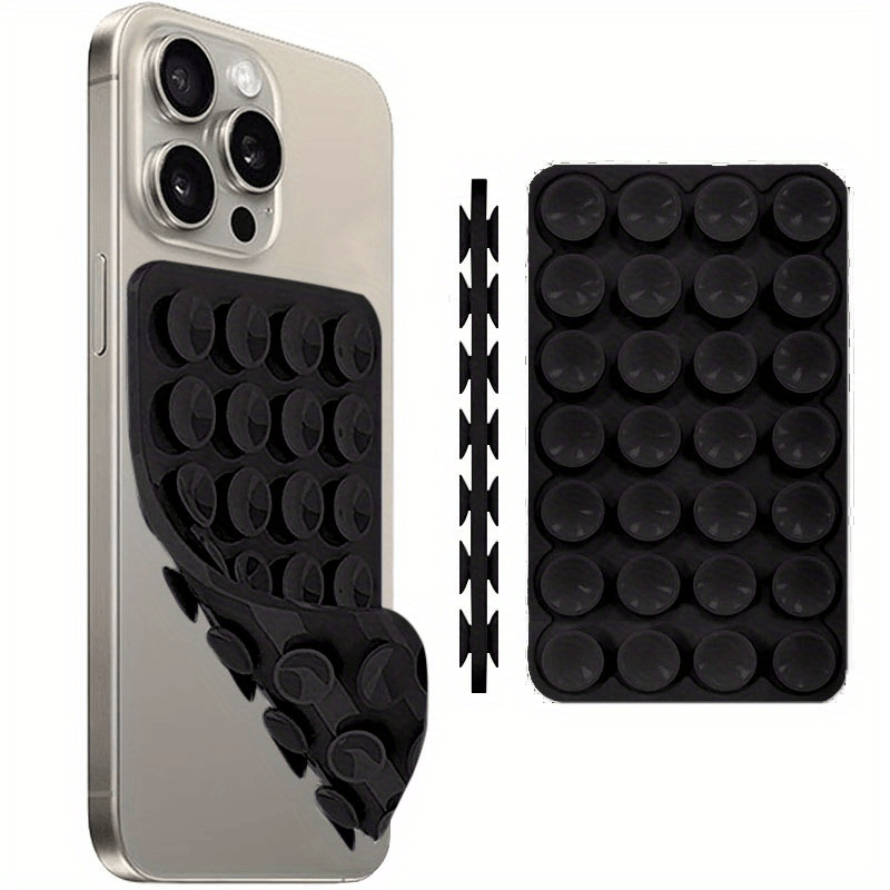 2pcs Silicone Suction Cup Phone Case Mounts - Double-sided, Holder For Selfies & Videos, For Iphone And - Durable Adhesive Silicone Stand, Shower-friendly, Ideal For Video Recording And Photography