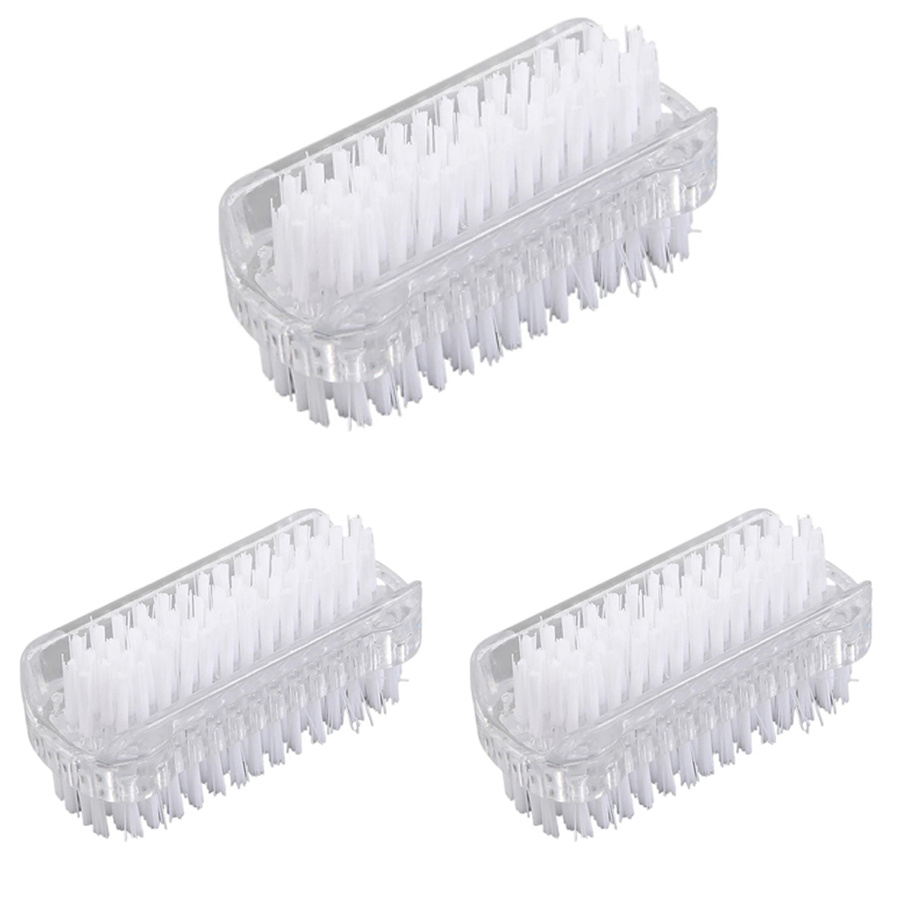 1/2/3pcs Professional Double Head Nail Brush | Polyester Bristles, Acrylic Handle, Dust Cleaning Tool For Nail Art Manicure And Pedicure