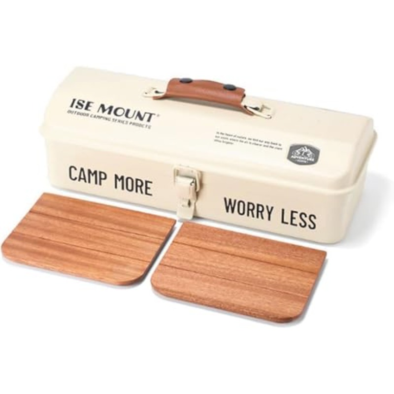 Heavy-Duty   Outdoor Storage Box with Locking Lid & Ergonomic Handle - Portable Camping, Picnic, Tools, Equipment Cabinet - Sturdy Metal Construction, -like (No) - Ideal for Camping, Garage, Workshop, or Tool Storage - Compact & Portable with Lining &   - Double Locking   & PU Handle -   Organizer Box for  , Camping Box Storage, Camping Gear And Equipment, Large Outdoor Storage Box, Car Camping Accessories, Backyard Storage Box,