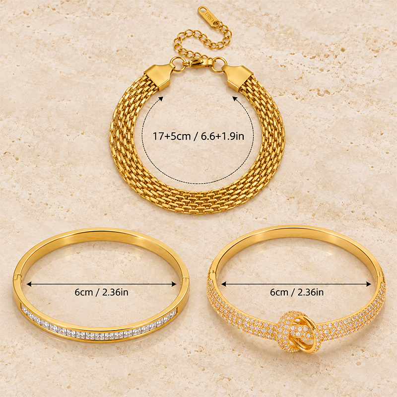 Premium 3pcs Stackable Wrist Set, Eye-Catching Design