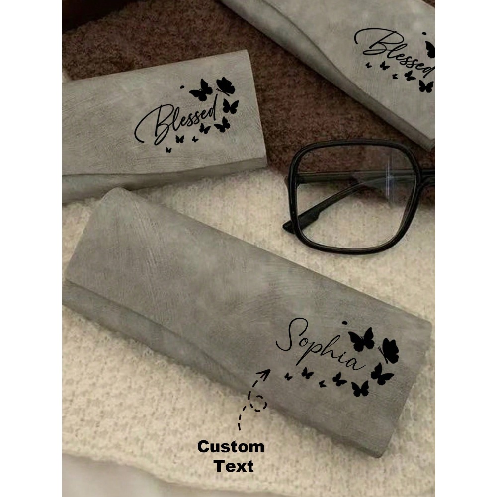 TEMU Custom Name Eyeglass Case, Personalized Fashion Eyeglass Case, Hard Shell Eyeglass Case For Men, Cute Eyeglass Case, Women's Eyeglass Case,