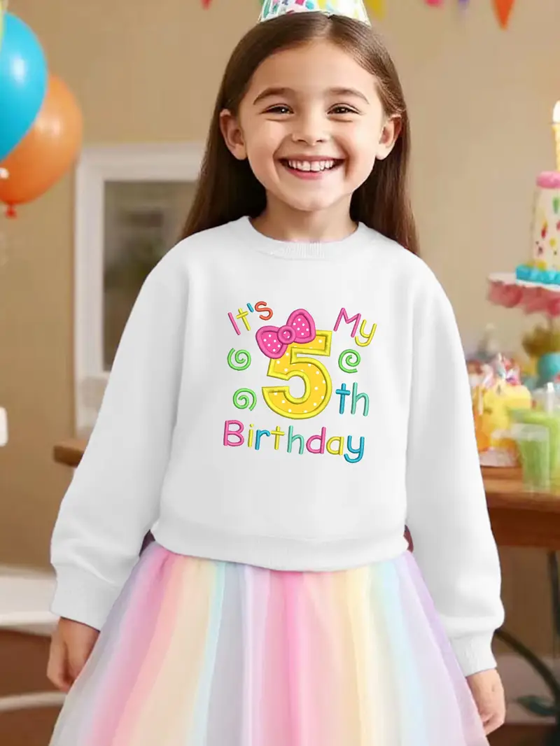 fifth birthday dress Girls Dresses Size 5 Birthday Party Dress Embroidery Princess Flower Tutu Dress Wedding Pageant Evening Gown,Yellow,5-6 Years