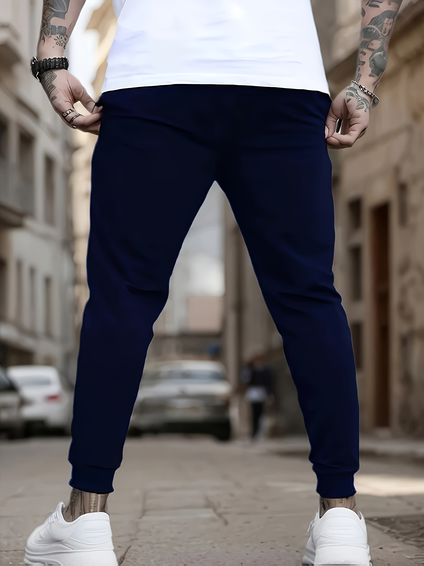 Men's Casual Joggers with Letter klein Print, Two-Pack, 100% Polyester Knit Fabric Elastic Waistband Loose Fit Drawstring + Cuffed Legs, Trendy Sports Pants for All Seasons, Workout Pants, Everyday Pants, Streetwear Fashion, Jogger Style, Lightweight Pants, Breathable Fabric, Printed Joggers, Twopack Pants, Men's Fashion, Urban Style