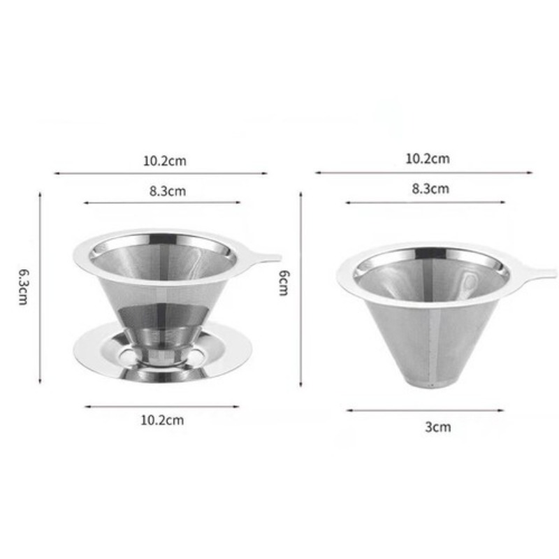 TEMU Reusable Mesh Stainless Steel Coffee Filter For Pour-over Brewing