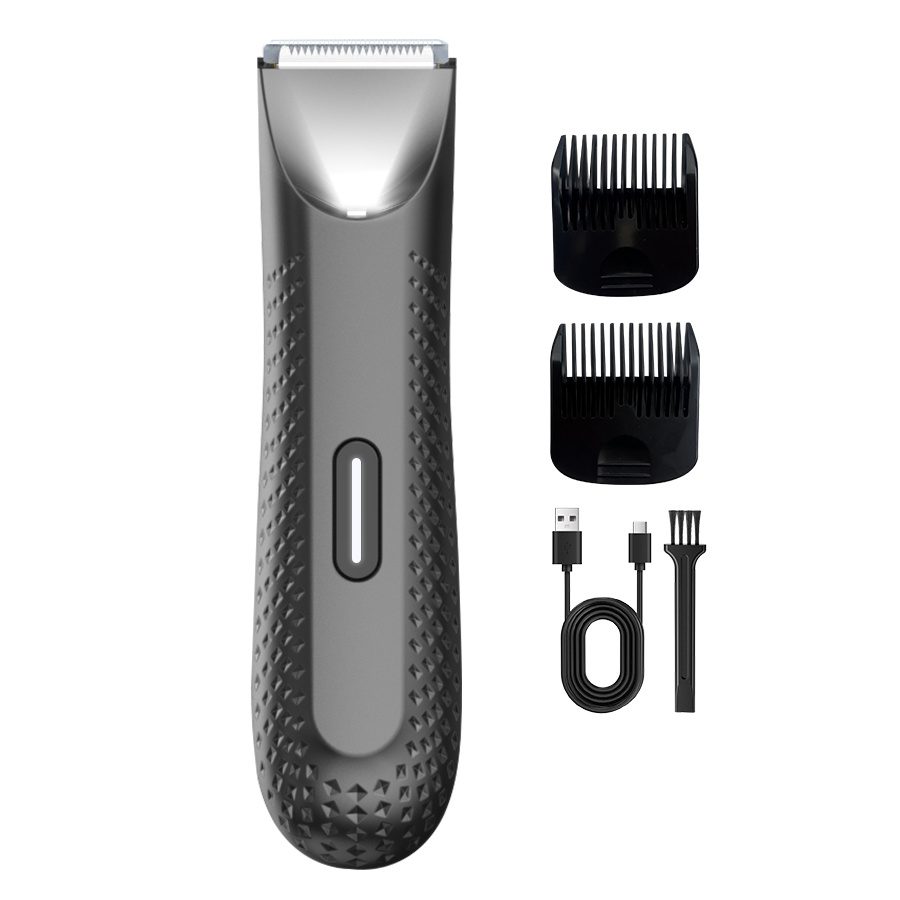 Men's Body Groomer - Usb Rechargeable With Long Strip Push-button Design, Compact &