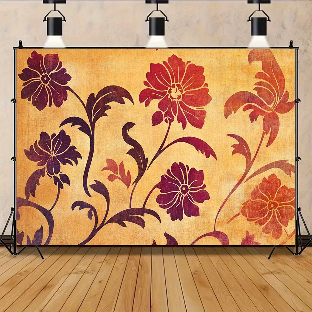  . 2d flache orientalische blumen schablone wandkunst | große multi-größen asiatische hintergrund hintergrund   für  , party, hochzeit, fotoautomaten hintergrund - moderne große blumen vorlage 150x100/130/180/210/230x180cm
