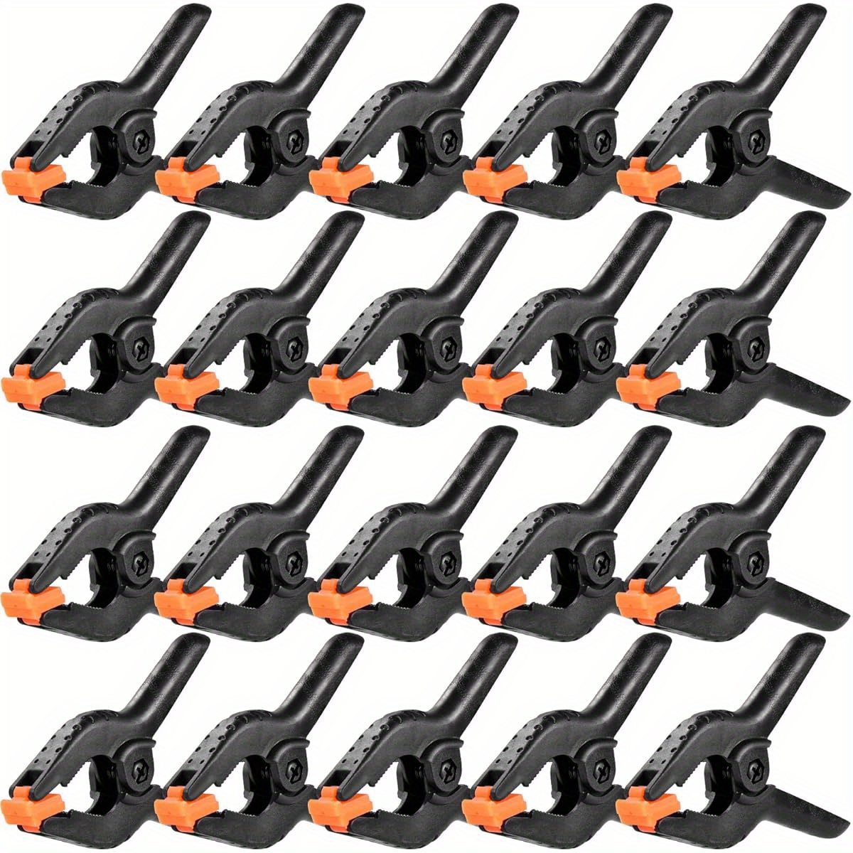 24 Pack 6 Inch Spring Clamps - Heavy Duty Backdrop Clips With Rotatable Jaws, Non-Slip Handle For Photography, Balloon Arches, Crafts