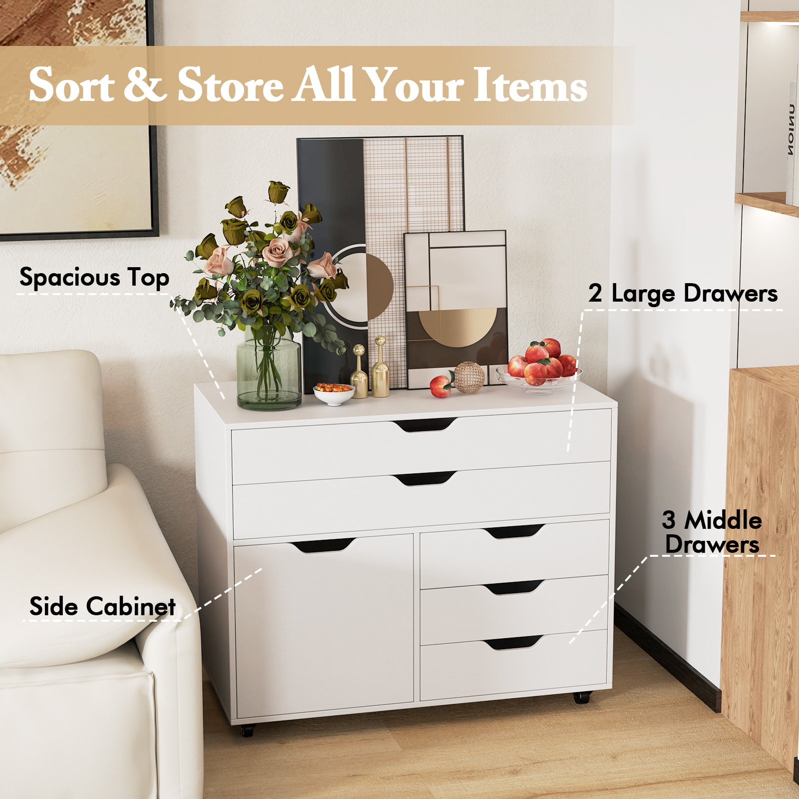     drawer rolling file cabinet with door and shelf perfect storage solution for home and office