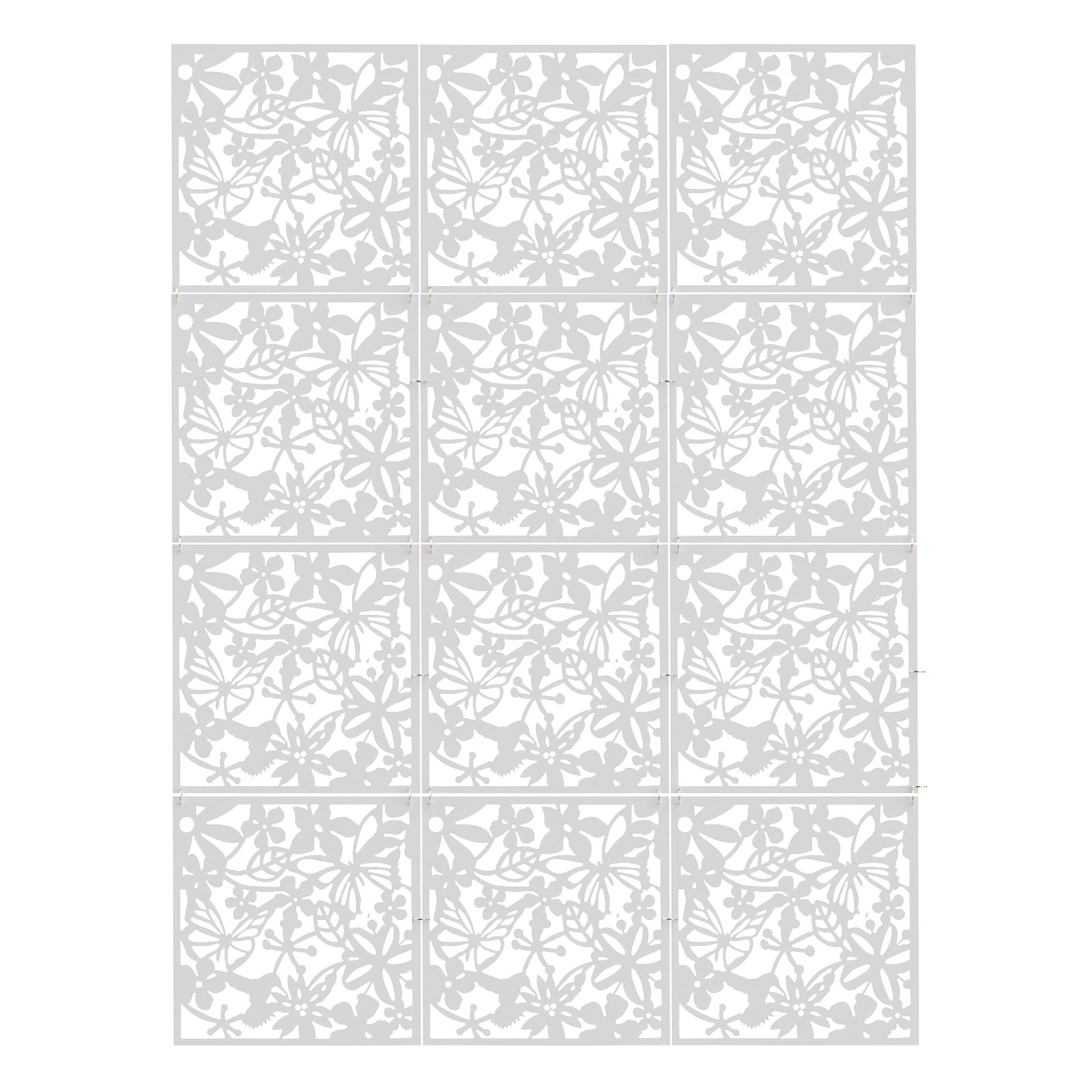 TEMU 12pcs 40*40cm/ 15. 74*15. 74 Inch Folding Hanging Room Dividers, White Pp Space Divider Screen, Square Wall Decor In Bedrooms, Dining Rooms,