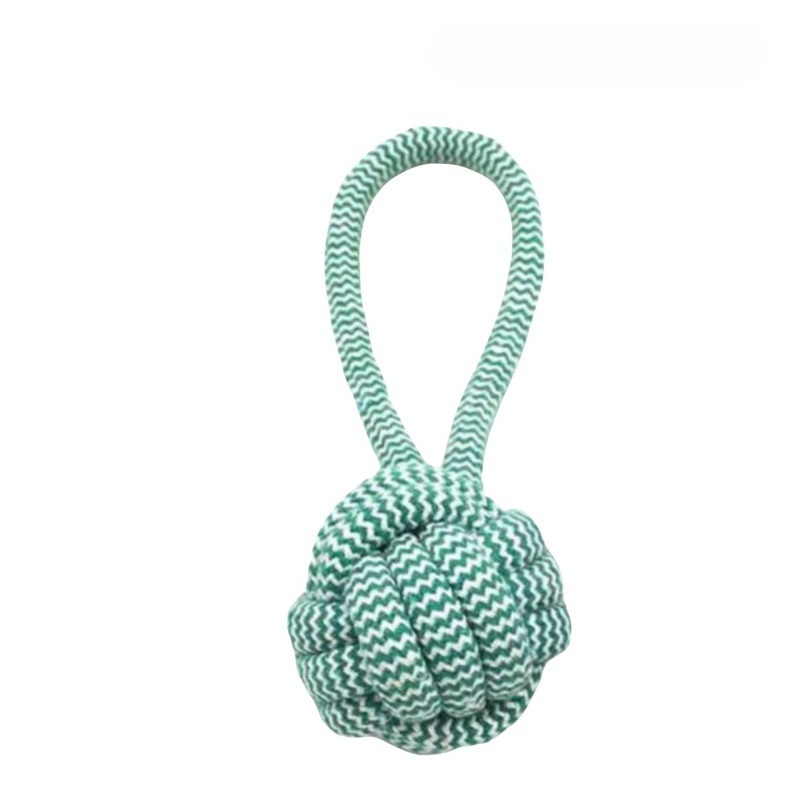 1pc Heavy-Duty Braided Rope Dog Chew Toy, Random Color Rope Ball with Textured Grip - Interlocked Rope Ball for Power Chewers, Teeth Cleaning And Training, Durable Molar - Suitable for Fetch