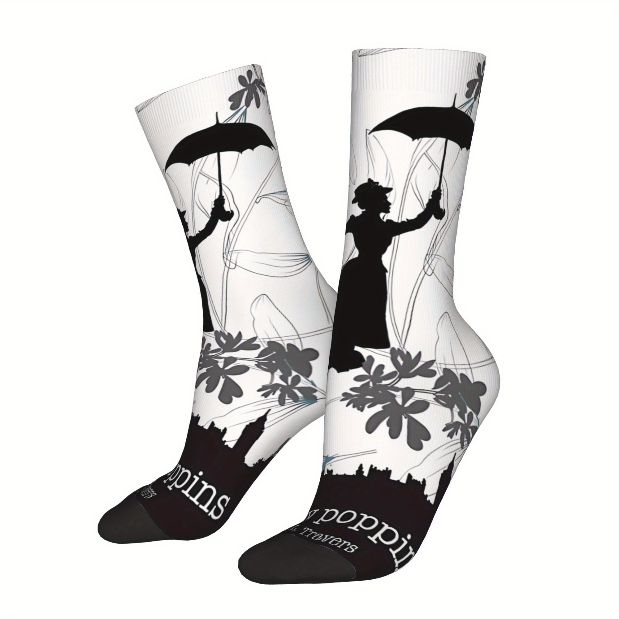 TEMU Mary Sock Printed Men's Polyester 2d Print Design